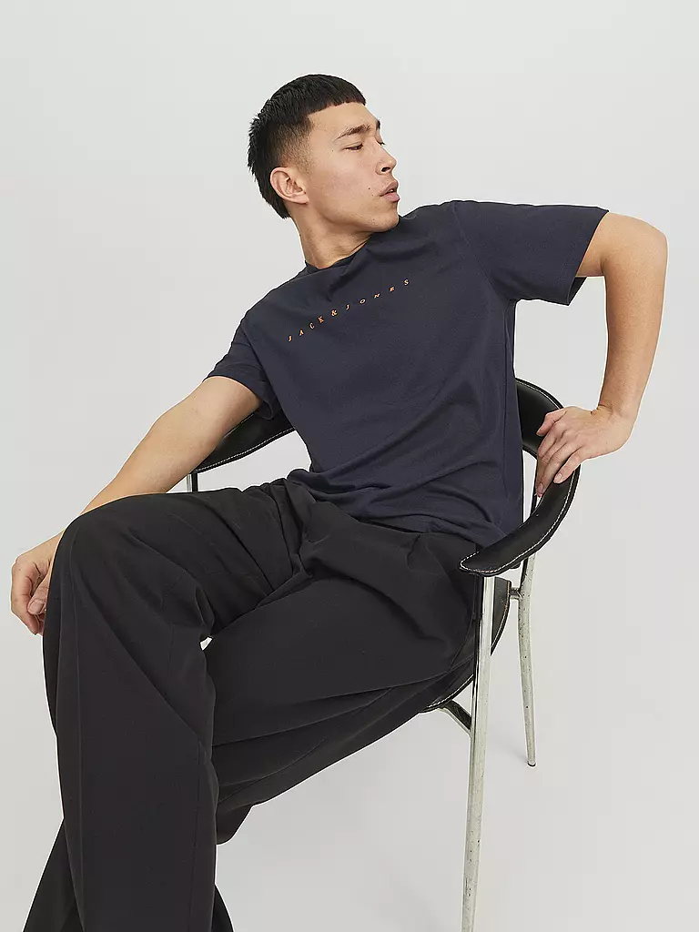 JACK & JONES T-Shirt JJESTAR dunkelblau