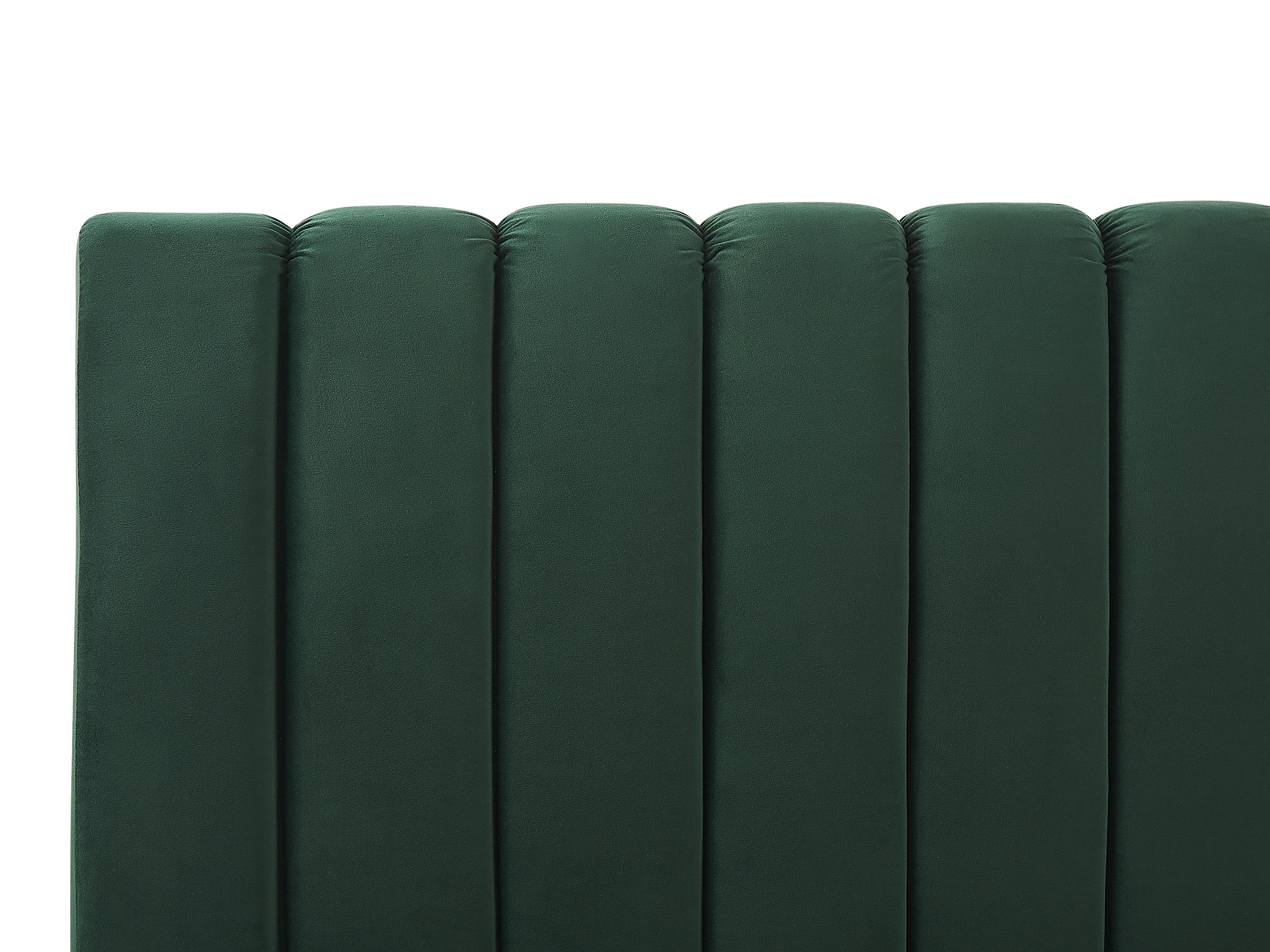 Bed Fluweel MARVILLE 140 x 200 cm Smaragdgroen