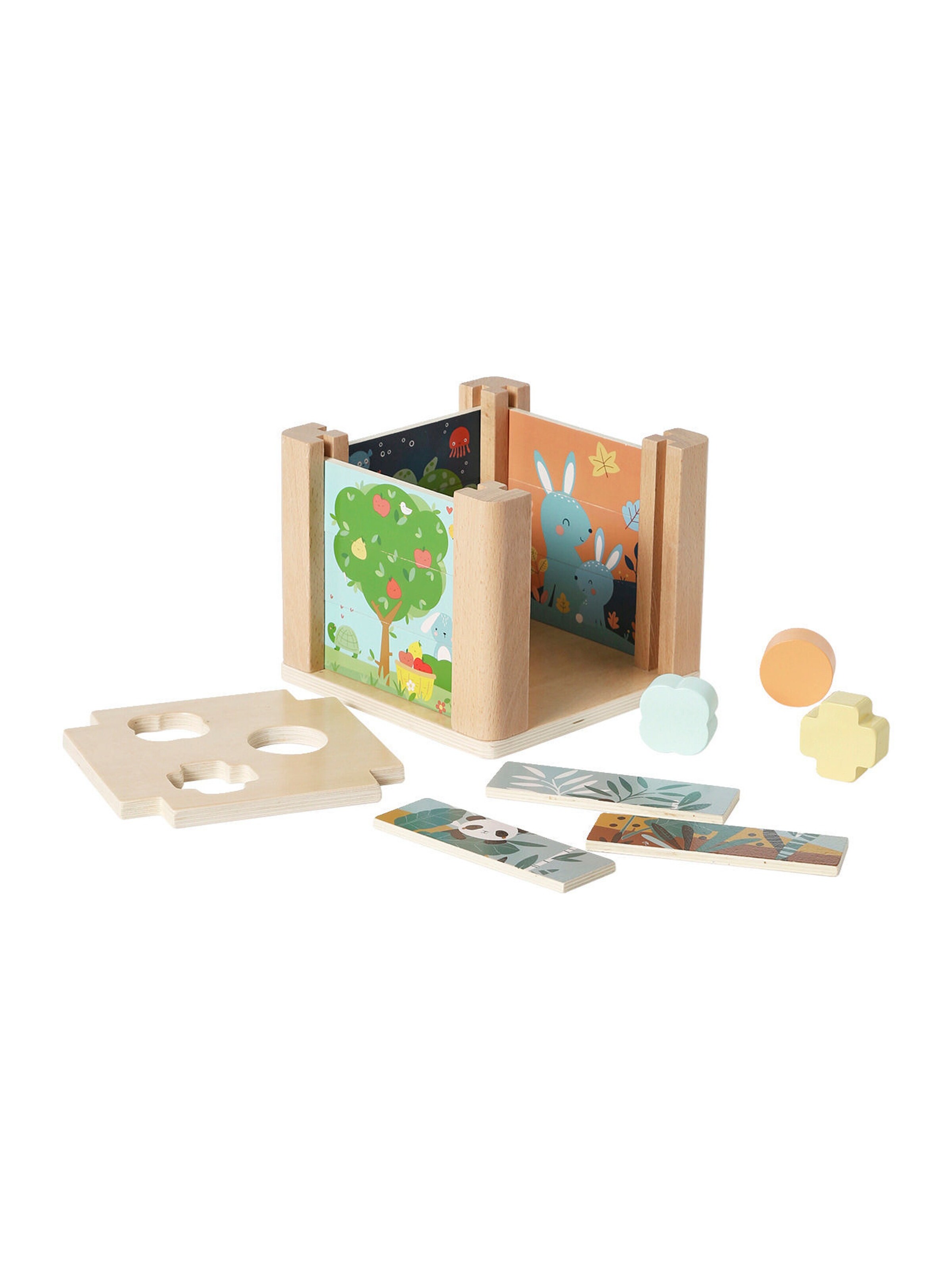 Vertbaudet Baby Activity-Würfel Holz FSC® grün