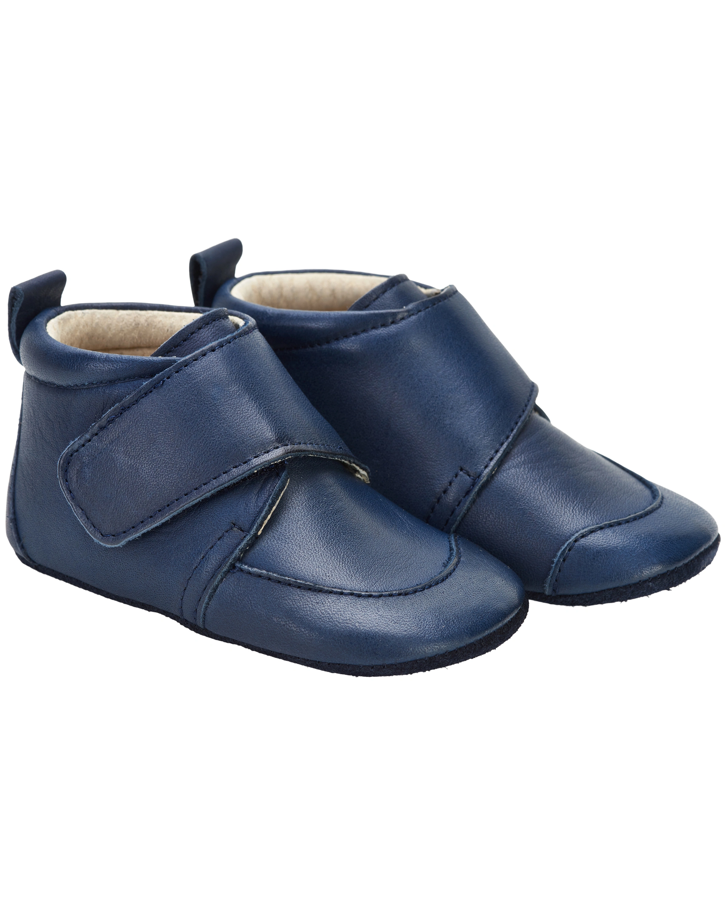 Leder-Krabbelschuhe EASY in blue night