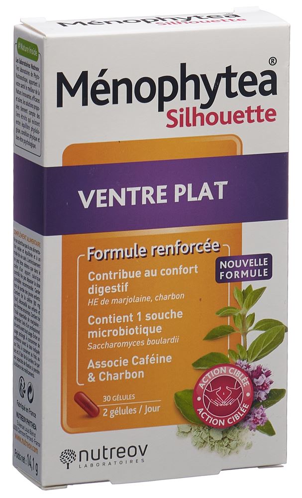 MENOPHYTEA Flacher Bauch Silhouette<br>30 Stück, Blister, Gélules