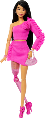 Barbie Deluxe Style Dukke Svart Hår & Beinprotese