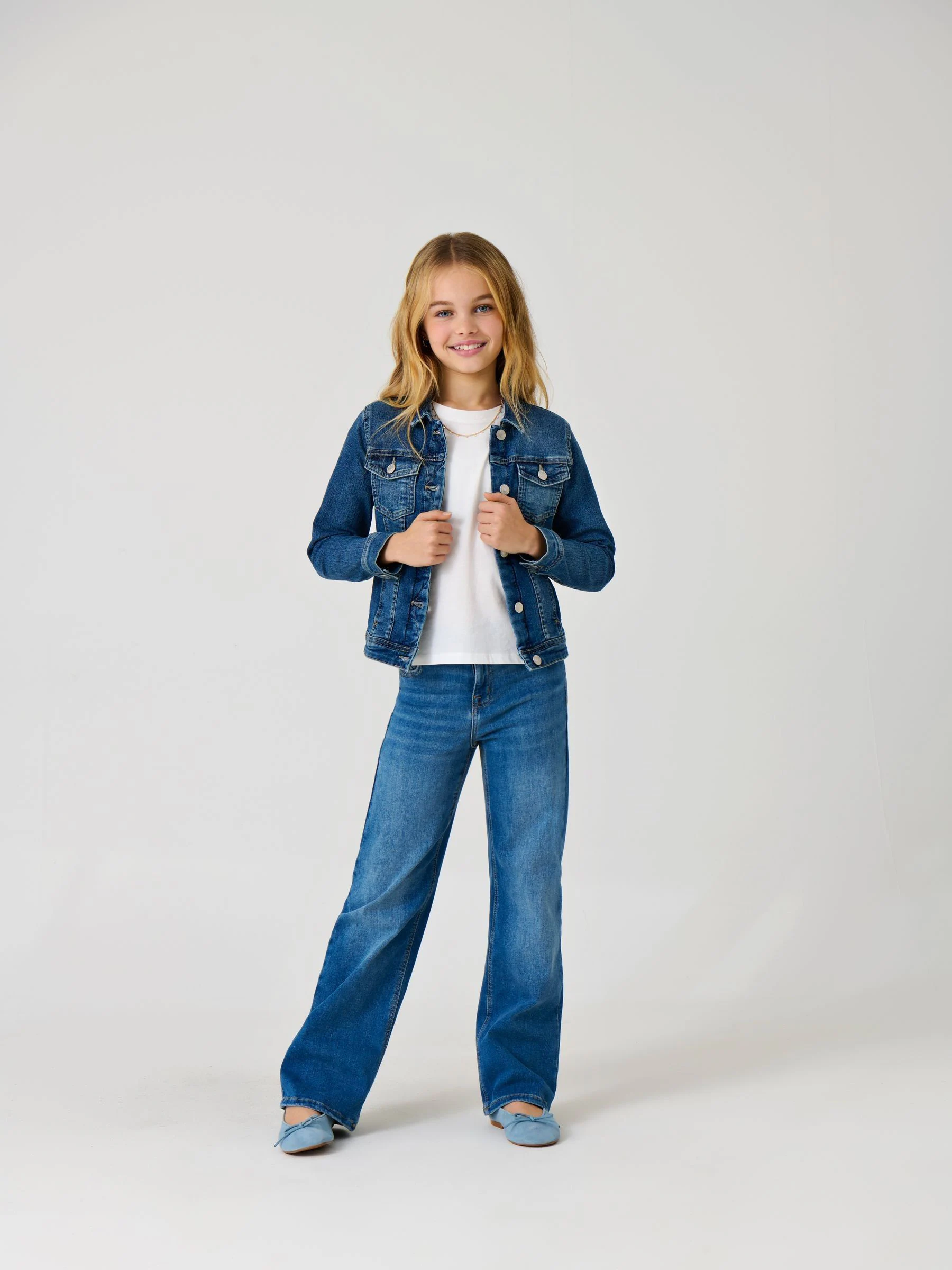 ONLY KIDS Blue Wide Leg Comfort Stretch Jeans