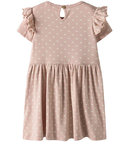 Lil' Atelier Kleid - NmfGayo - Peach Peitsche/Schwäne