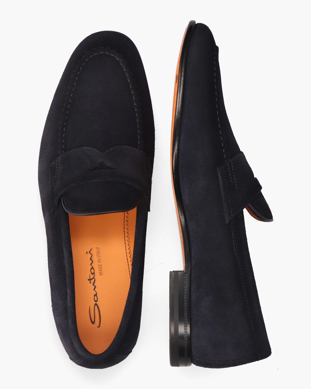 Santoni 19044 Donkerblauw Herenloafers