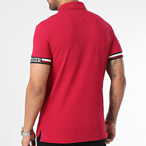 Polo Manches Courtes Monotype Flag 3585 Bordeaux