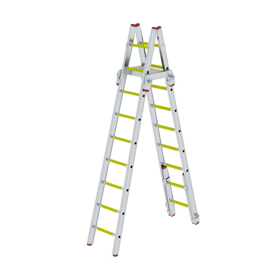MUNK reddingstechniek verlengladder met lichtgevende sportbedekking volgens DIN EN 1147, onderste deel, 9 sporten