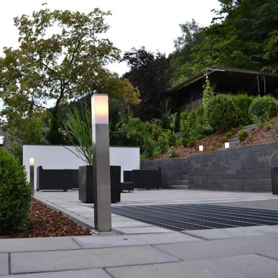 Qazqa staande buitenlampen malios zilverkleurig e27