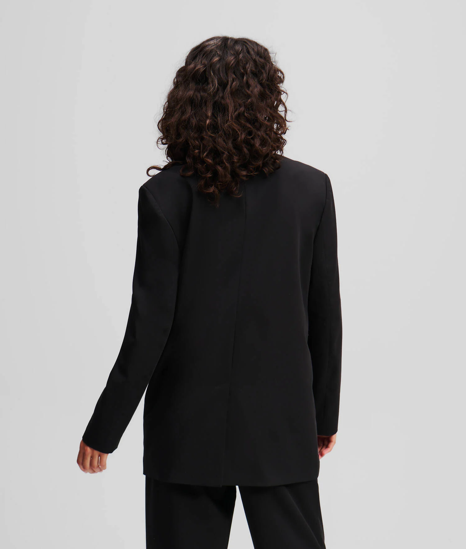 BLAZER EN MATIÈRES MÉLANGÉES - Noir