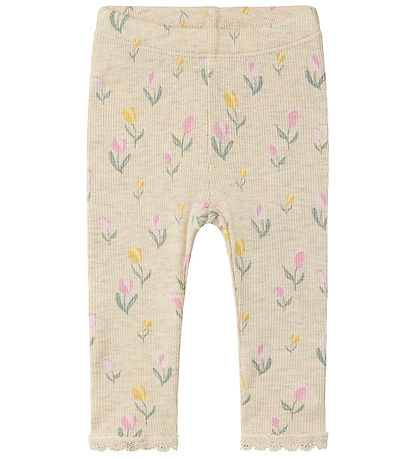 Name It Set - Body l/ä/Leggings - Rib - NbfFlowerkab - Peyote Me