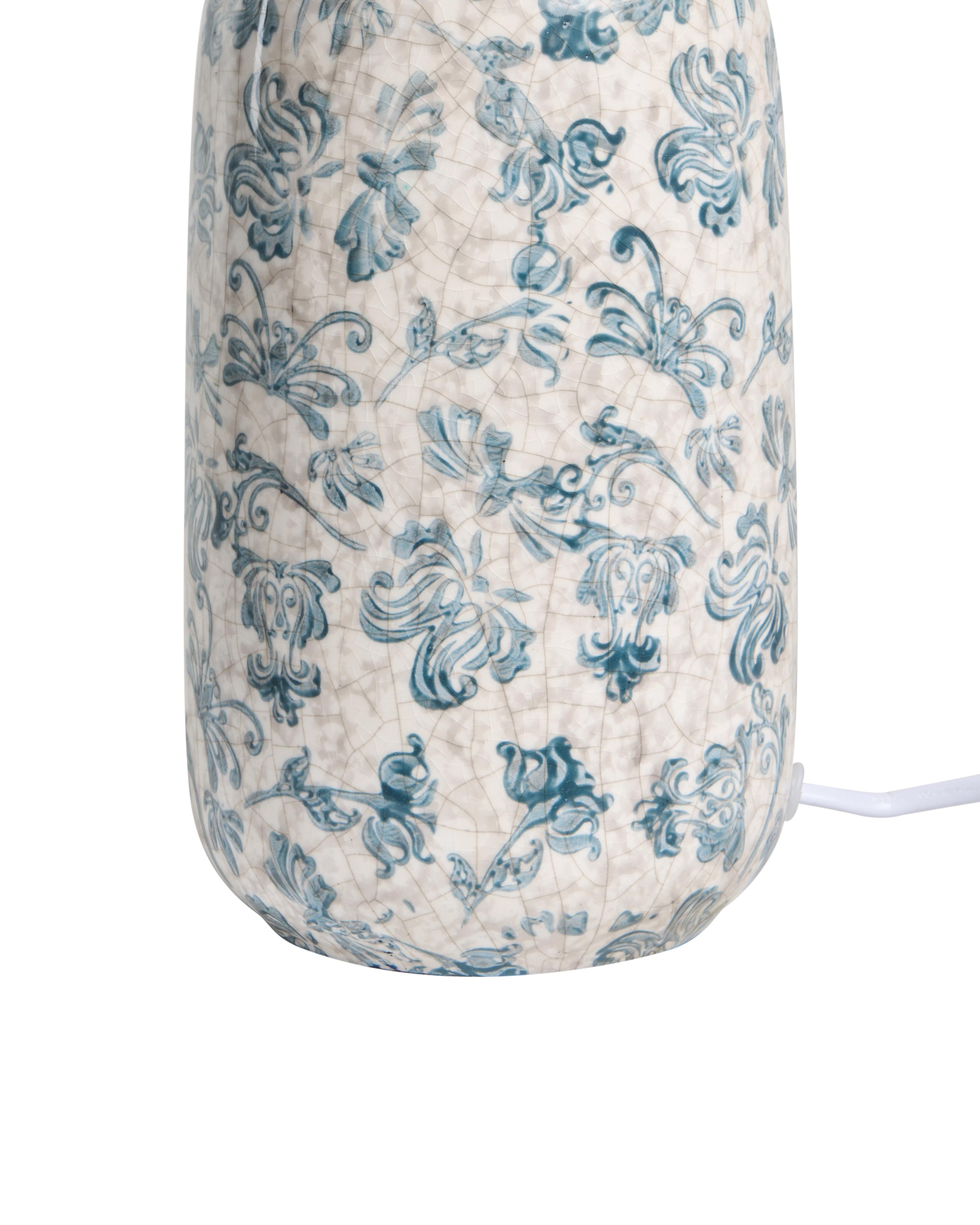 Tafellamp LEMPA Keramiek Wit/blauw
