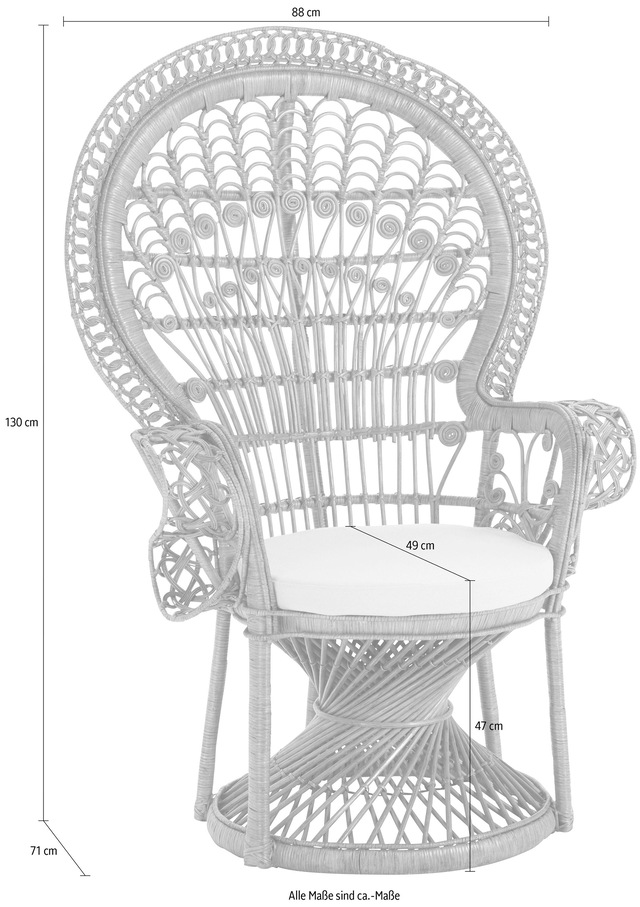 HOFMANN LIVING AND MORE Rattanstuhl () mit Kissenauflage