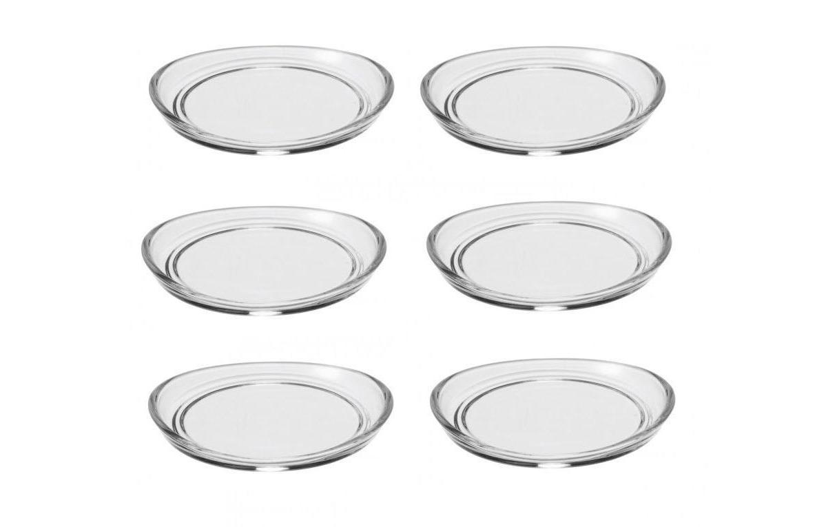 Glasuntersetzer Loop 6 Stück, TransparentKerzenteller aus Glas