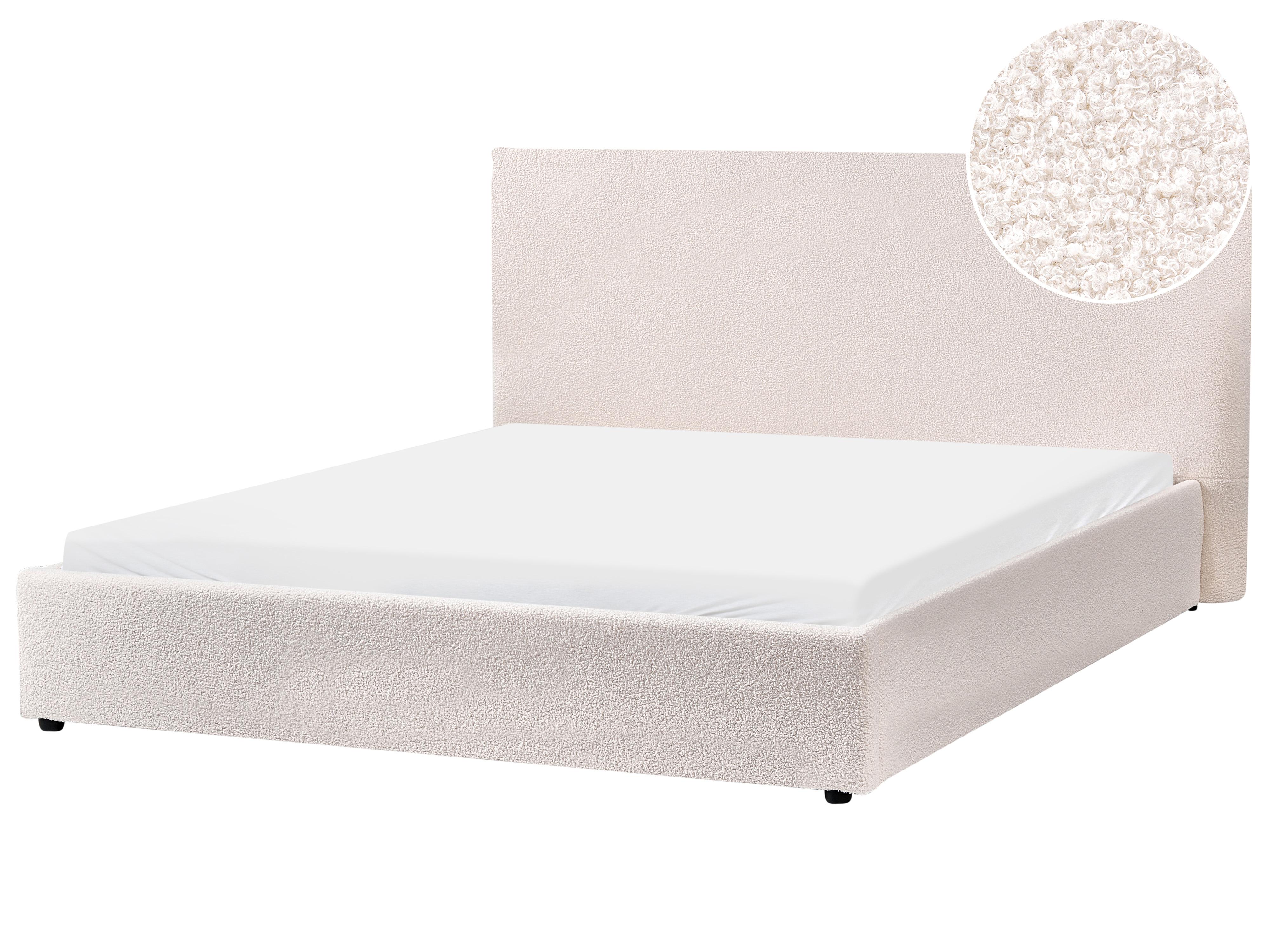 Waterbed Bouclé LAVAUR 160 x 200 cm Gebroken wit