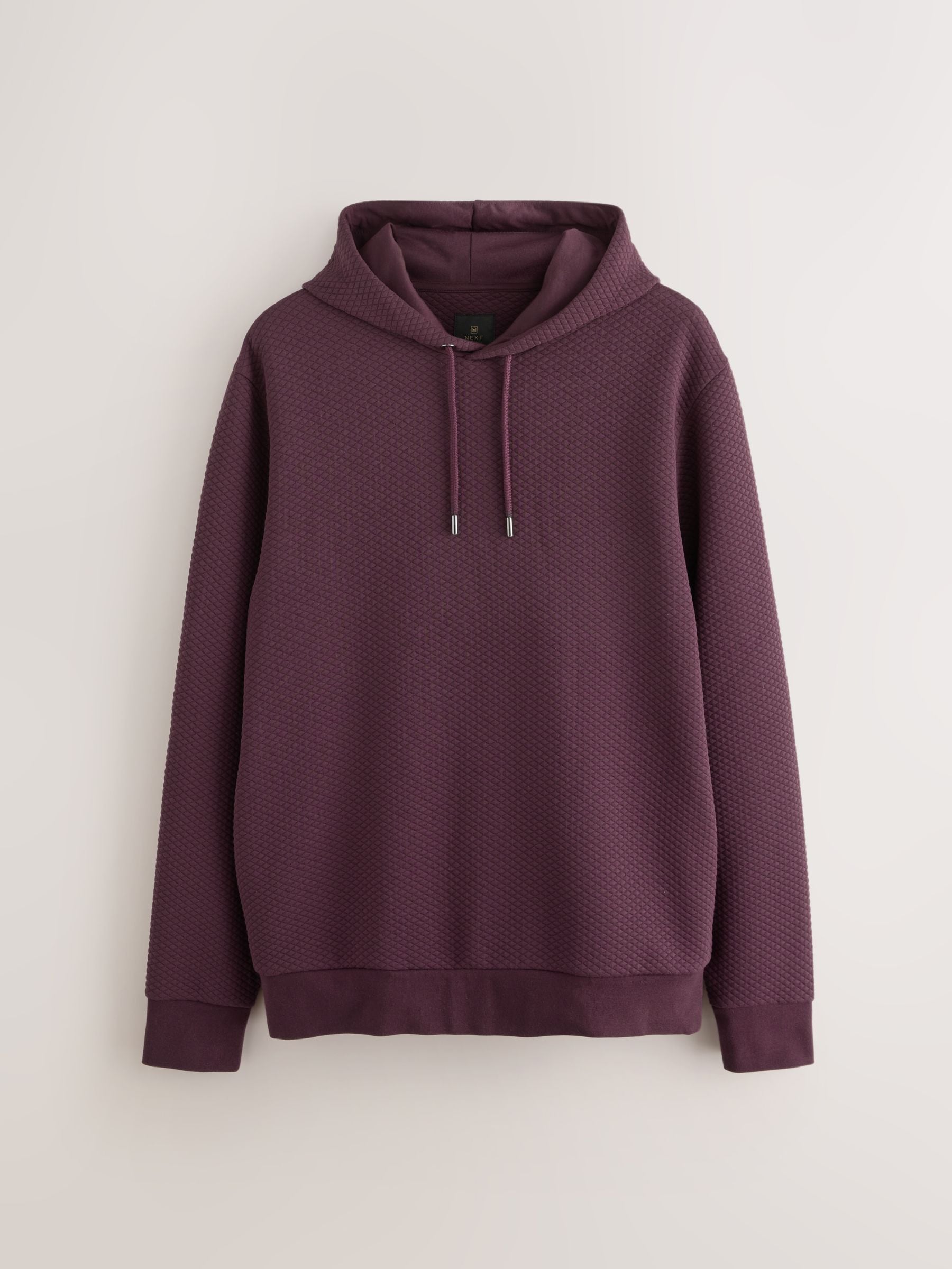 Bordeauxrood - Pullover-hoody met textuur