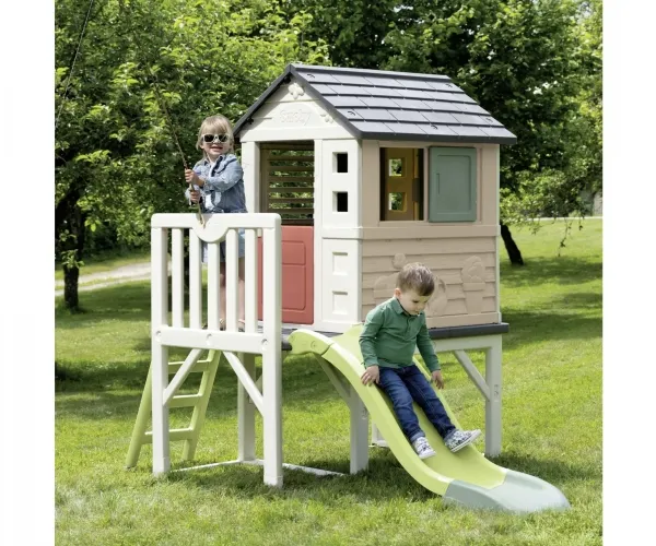 Smoby 810802, Stående legehus, 2 År, 1 dør(e), Rutsjebane, Flerfarvet