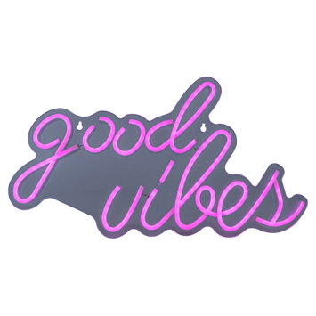 Neon wandlamp Good Vibes 42x24cm