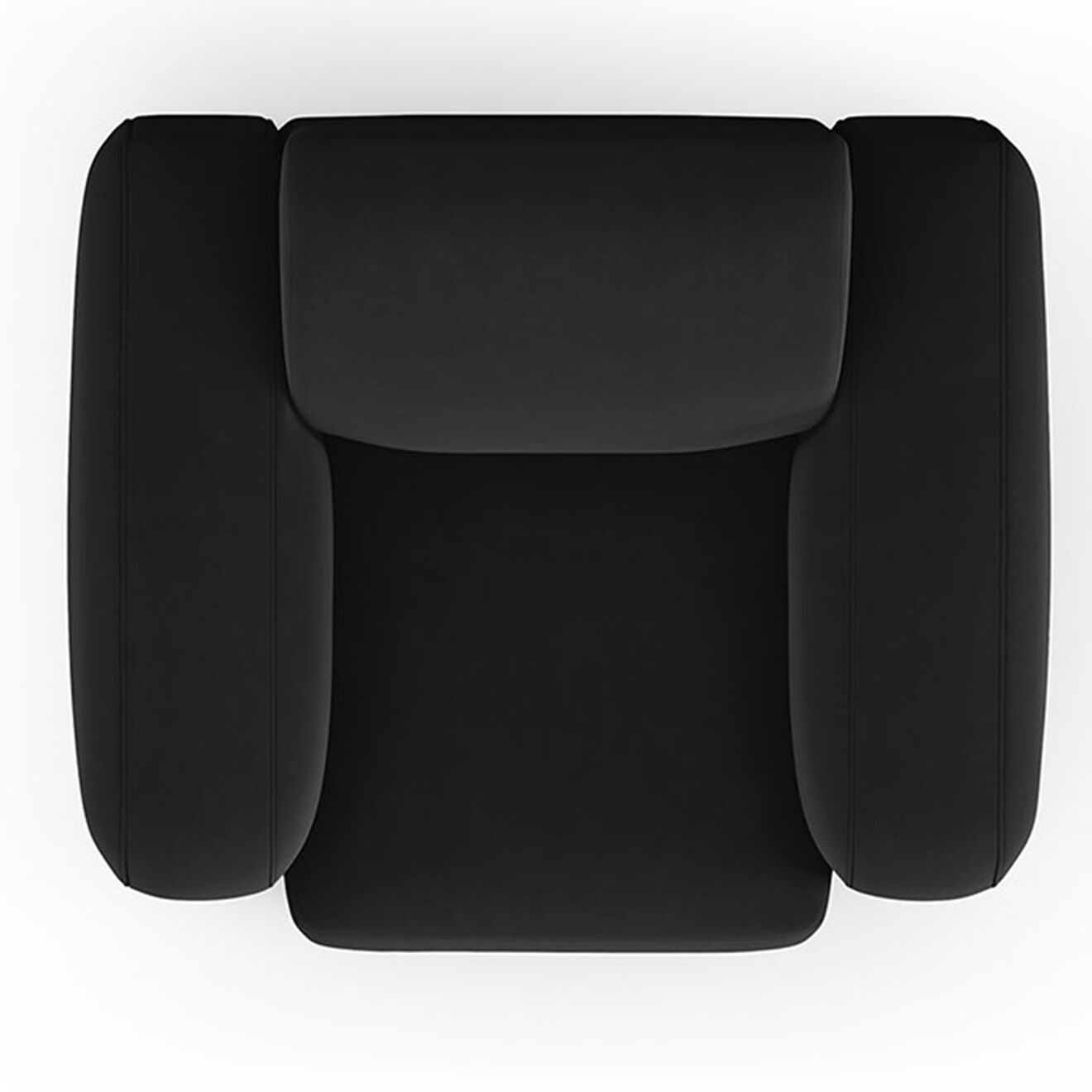 Mazzini Sofas Fauteuil Velours Jasmin noir - 105x95x72 cm