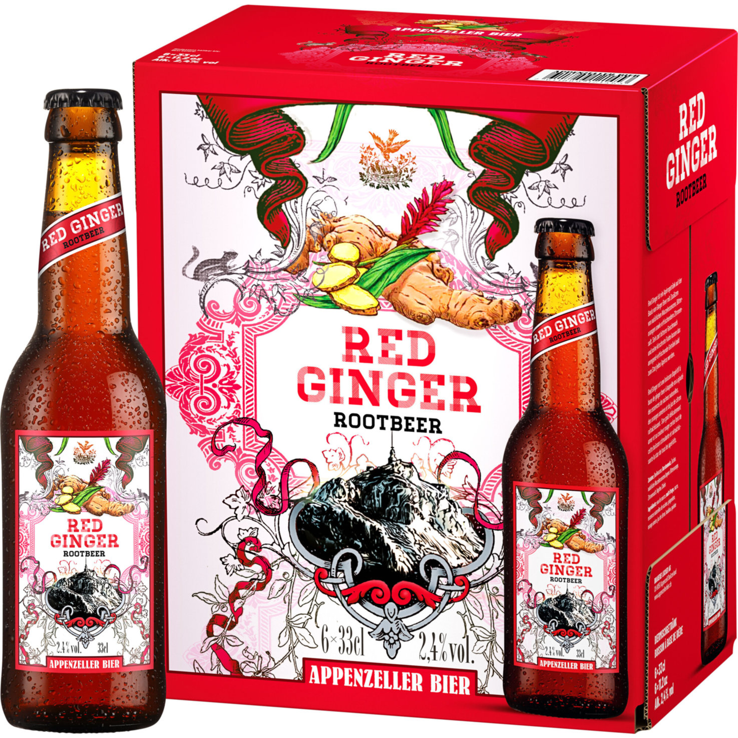 Appenzeller Ginger Beer Red 6x33cl -198cl