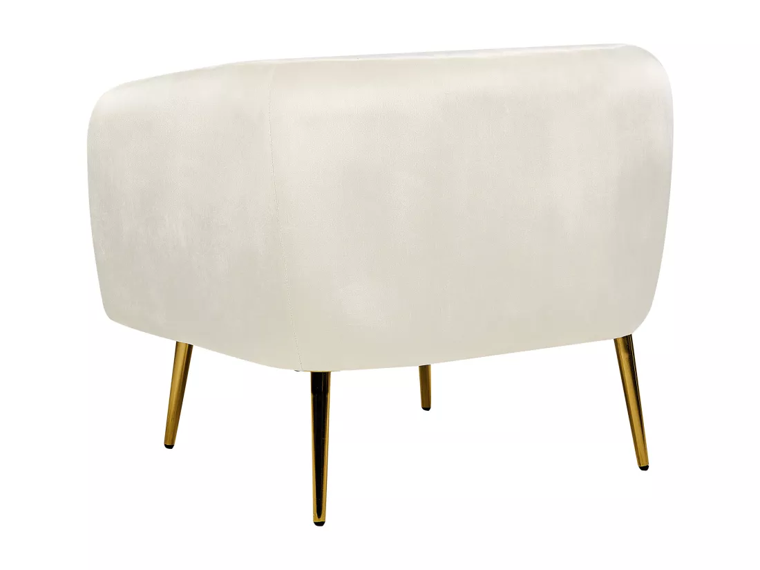 Fauteuil LACONIA Velours Crème