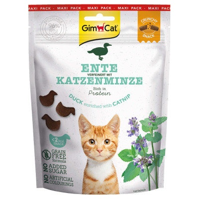 GimCat Katzensnack Crunchy Snack Ente mit Katzenminze 140g