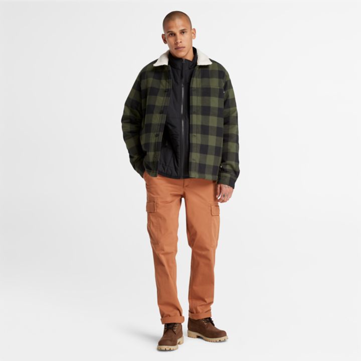 Calças cargo Core para homem na cor castanha.
