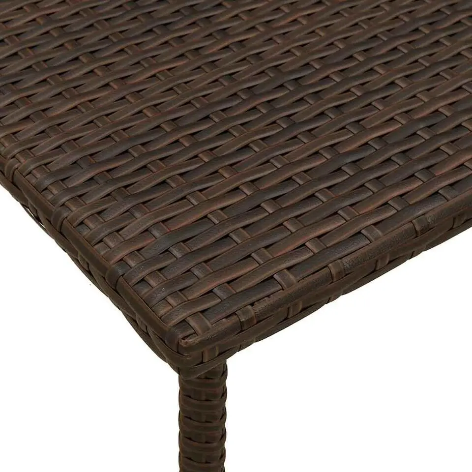 vidaXL - Tuin Salontafel - Bruin - Poly rattan - 80 x 40 x 37 cm