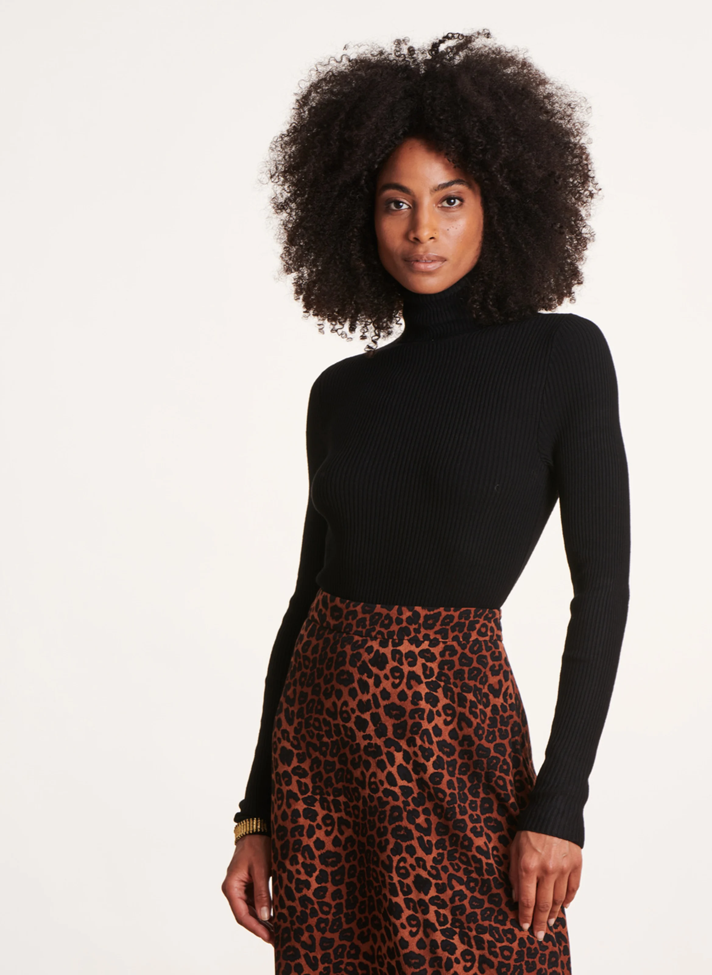 Pull col roulé | Noir