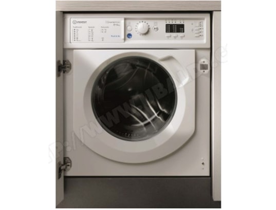 INDESIT - Lave linge sechant encastrable BIWDIL861485EU, Lavage 8kgs, Séchage 6kgs
