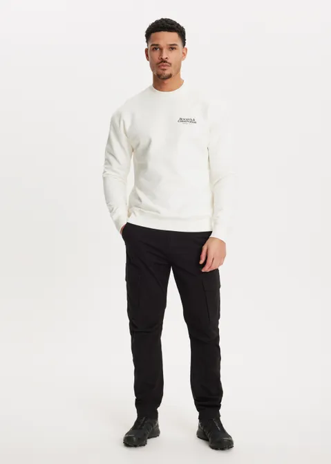 Crewneck met print botanical off-white (WIT.O)