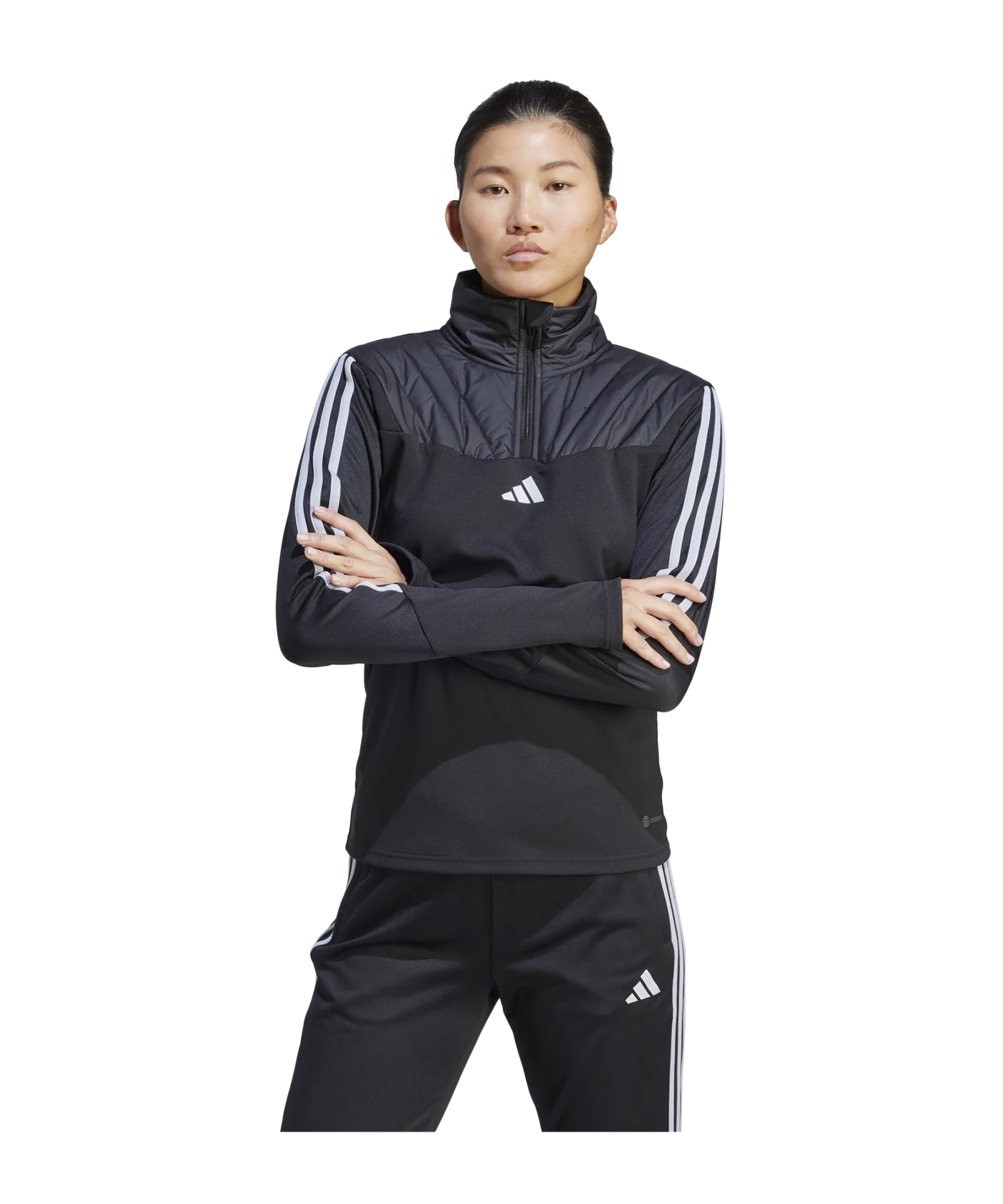 adidas Tiro 23 CB Sweatshirt Damen Schwarz Weiss