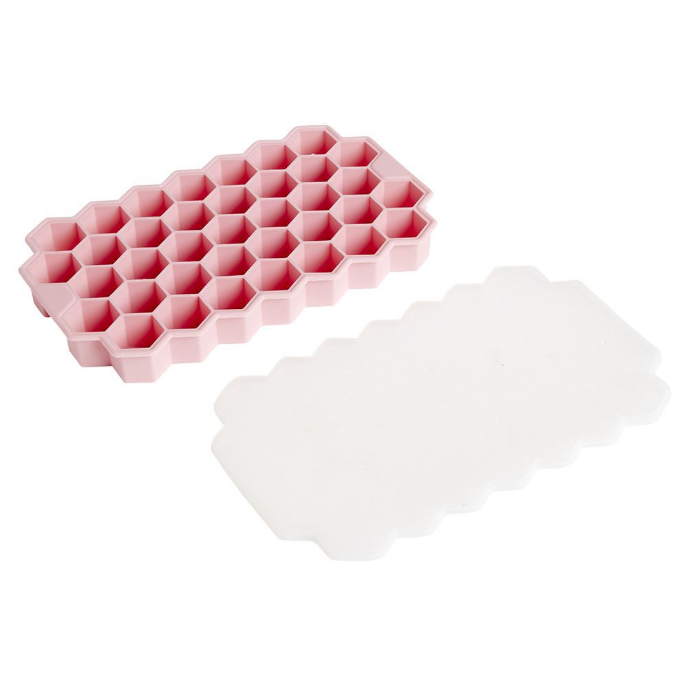 Moule à glaçon silicone rose x37 - 20,8x12,8xH2,3cm