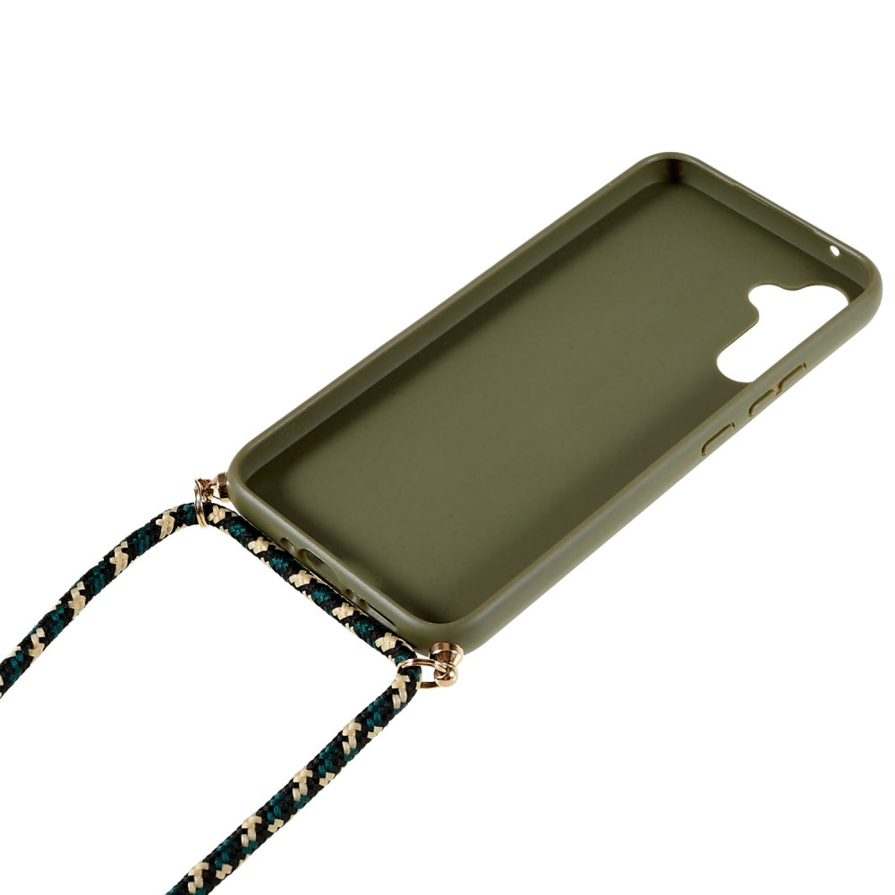 Samsung Galaxy A34 5G Necklace Bio Gummi Case Hülle Eco Friendly Nachhaltig Kompostierbar   Handykette (150cm) - Grün