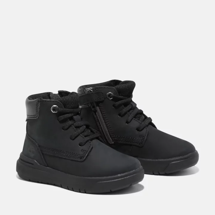 6-inch Boot zippée sur le côté Seneca Bay pour tout-petit en noir