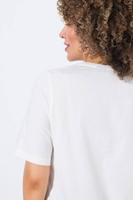 T-Shirt, Model, Classic, Rundhals, Halbarm, offwhite