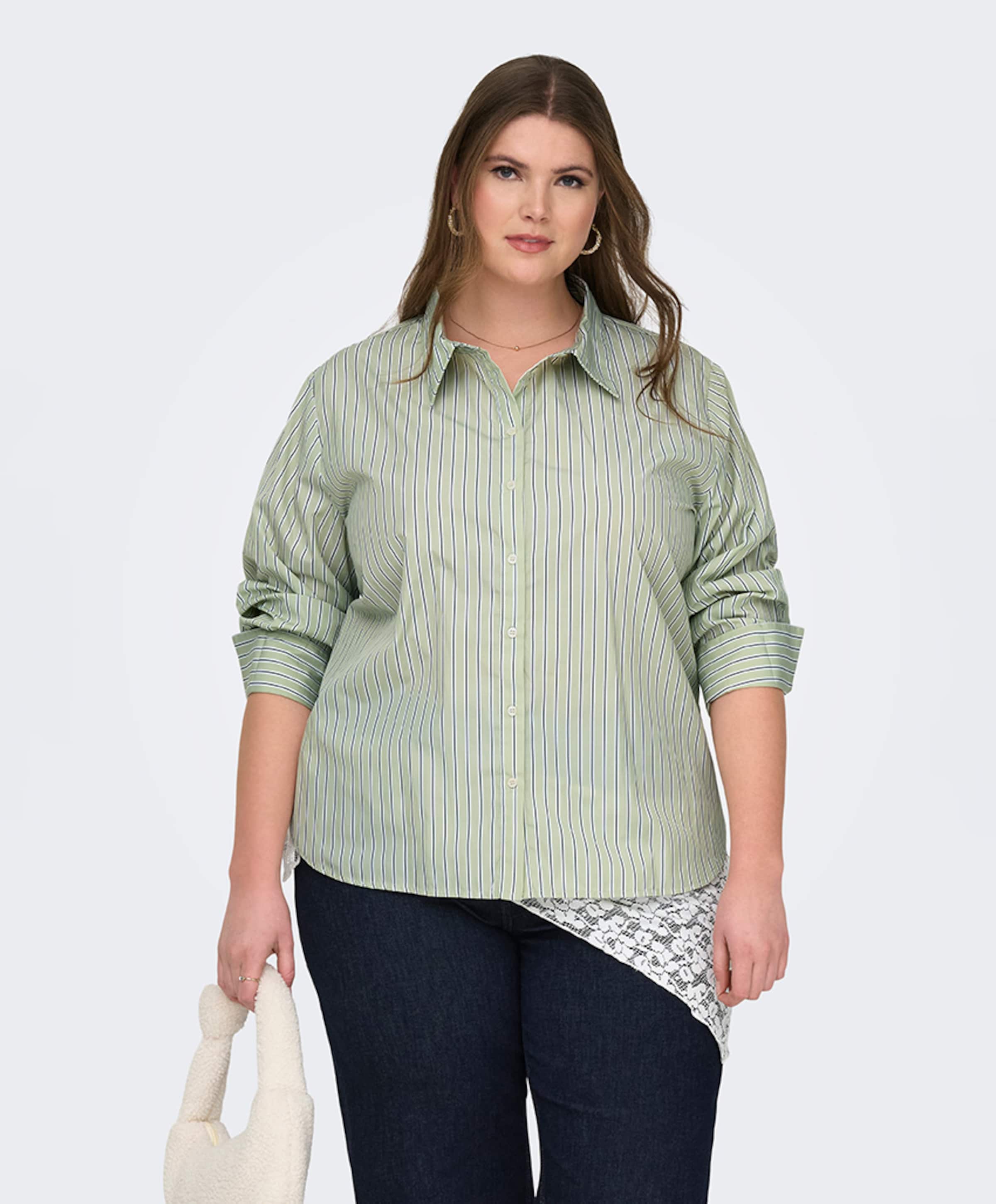 Only Carmakoma Dames blouse groen