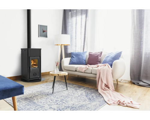 Firefix Silla stalen zwarte houtkachel, 6,6 kW