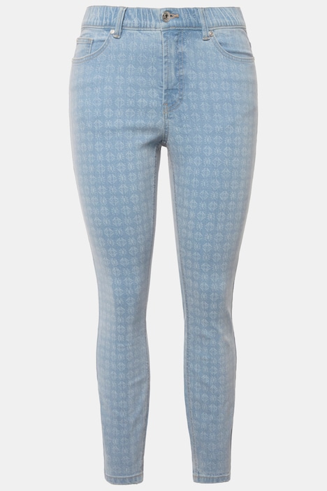 Skinny Jeans, 5-Pocket, Alloverprint