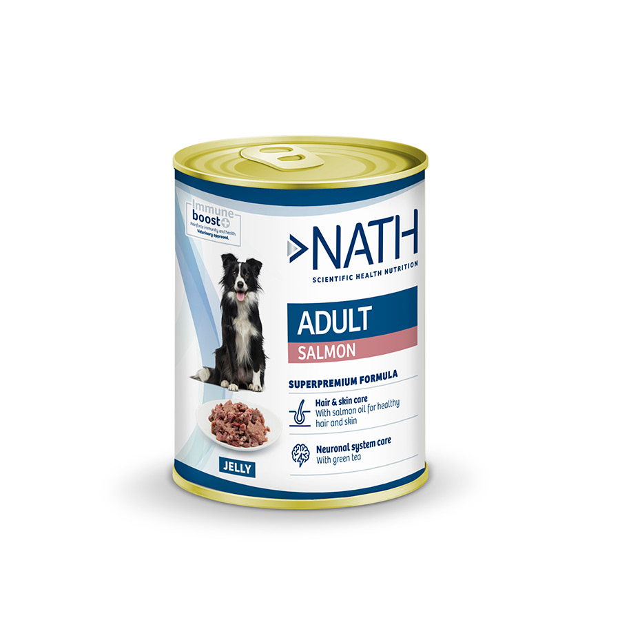 Salmão adulto em gelatina Nath para cães