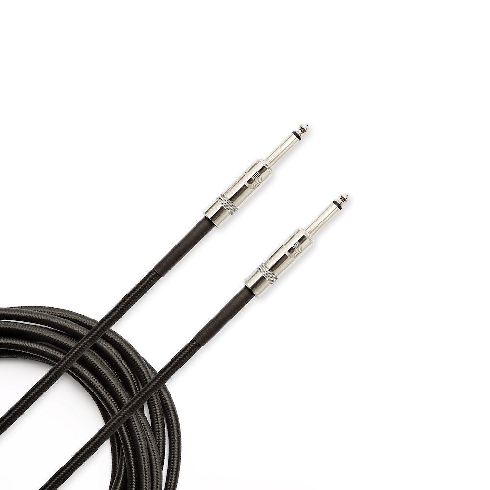 D'Addario PW-BG-20BK Braided instrumentkabel zwart 20ft (6 m) recht-recht