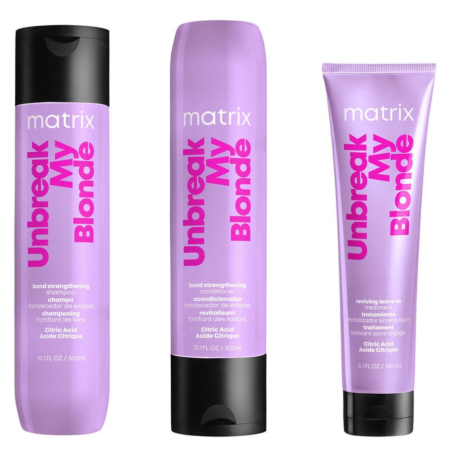 Matrix Unbreak My Blonde Routine with Leave-in