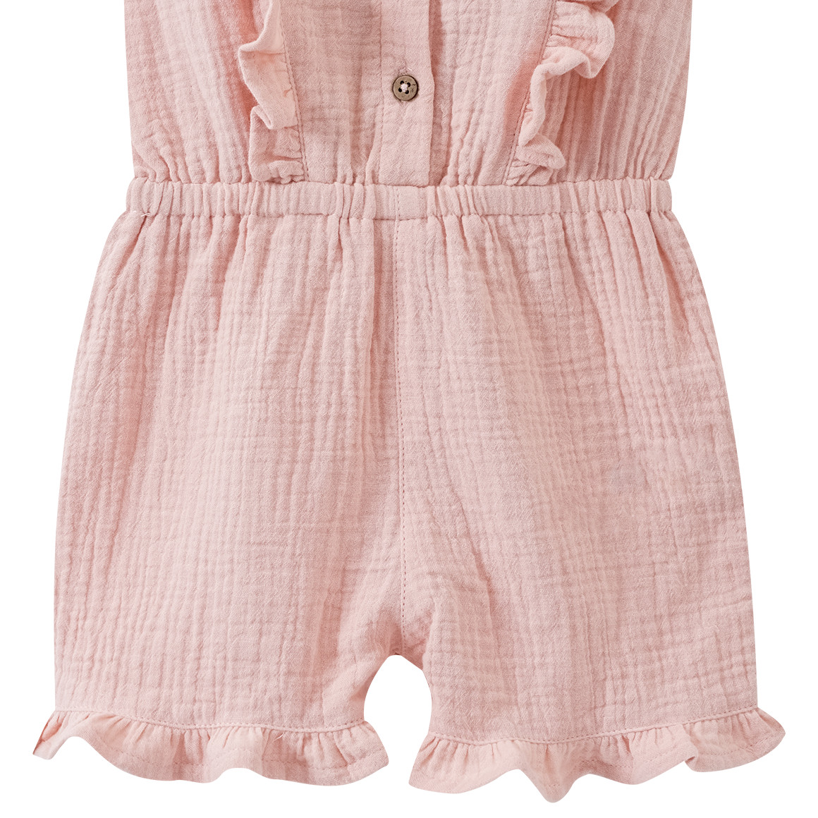 Topomini Pure Collection Baby Musselin-Overall mit Rüschen zartrosa