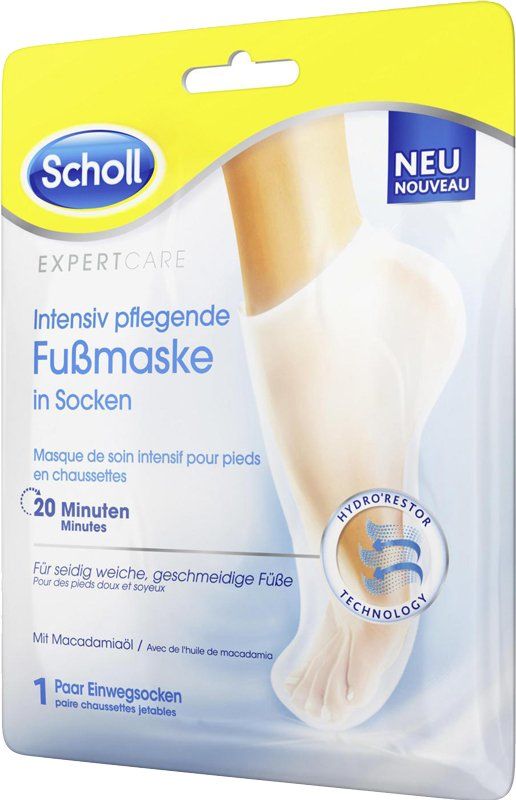 SCHOLL ExpertCare intensiv pflegende Fussmaske Macadamiaöl 2 Stk