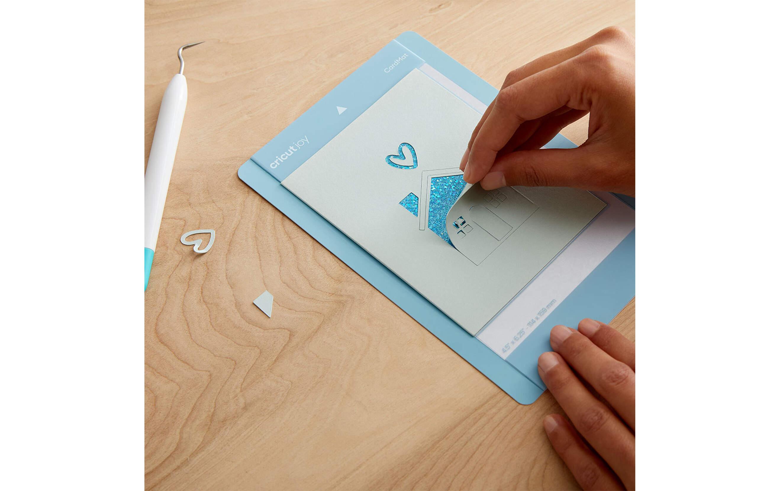 Blankokarte Joy cut-away 10.8 x 14 cm, Blau/KhakiPraktische Kartensets mit Couverts