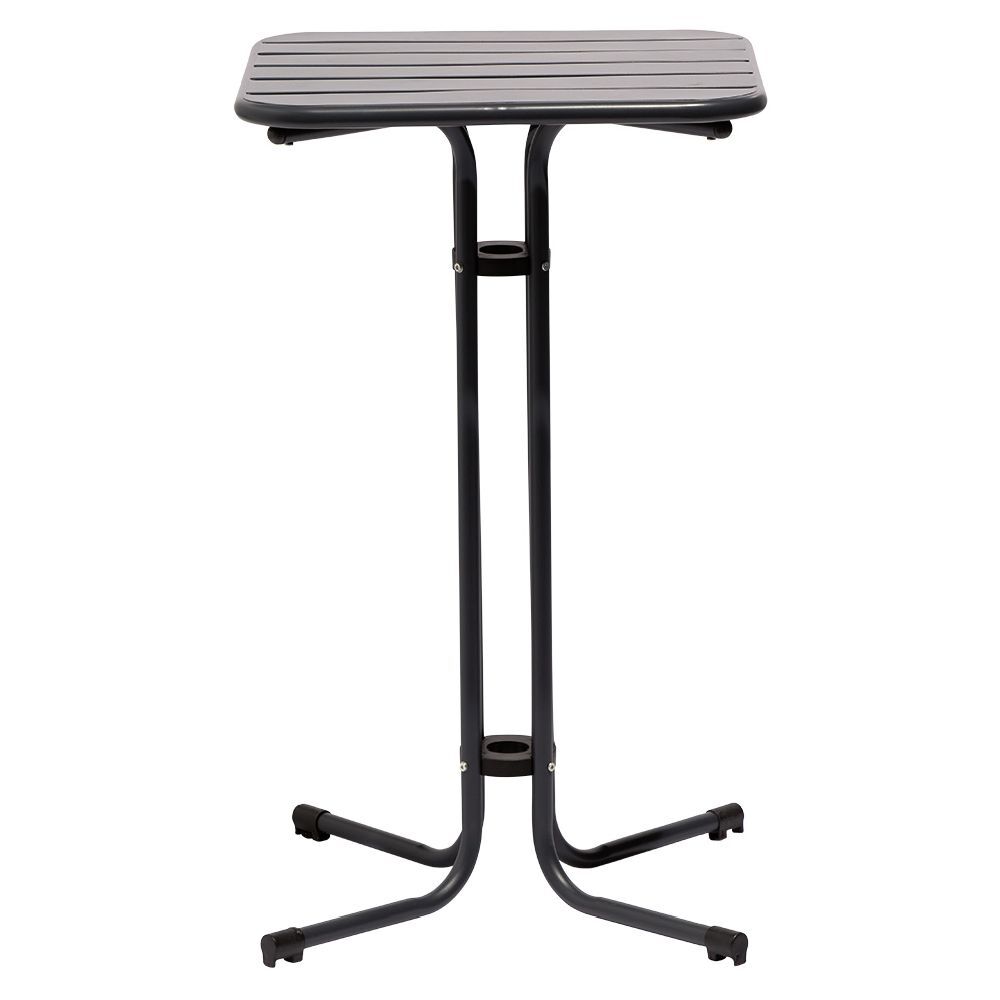 Table haute d'extérieur Fun 2 personnes métal gris