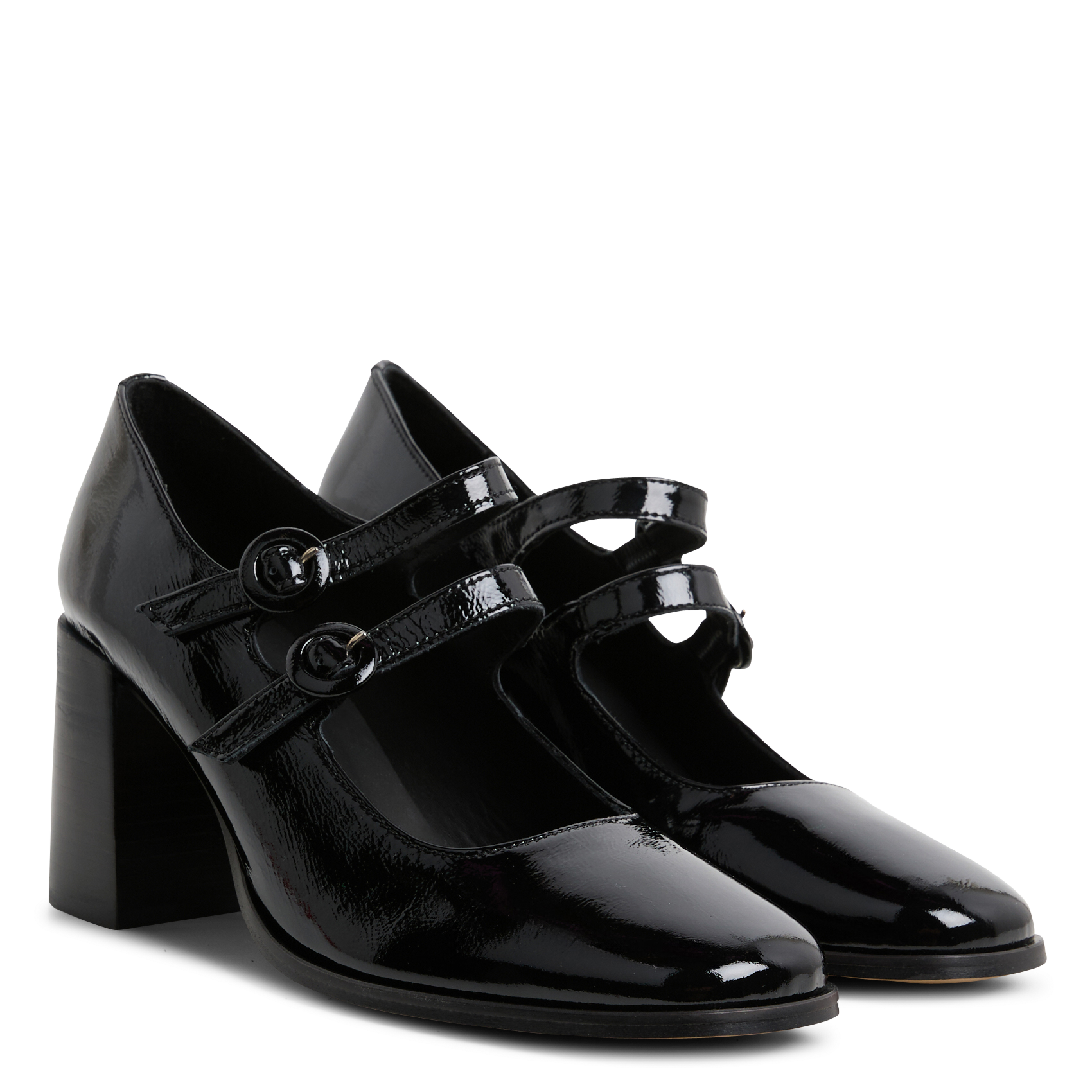 BETH - Babies en cuir vernis | Noir