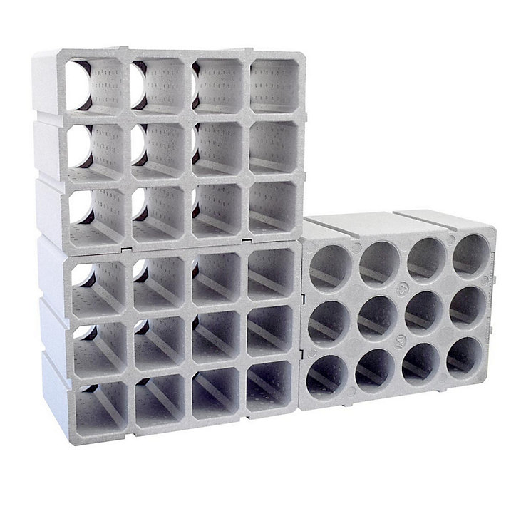 Casier à 12 bouteilles L. 44 cm x H. 33,5 cm, neops gris