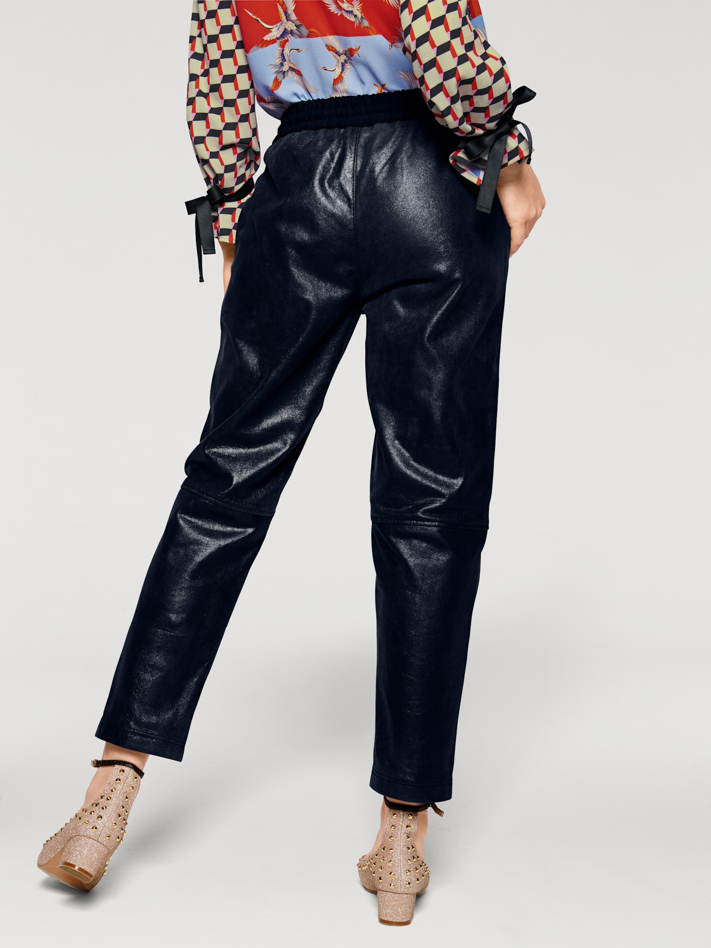 Leder-Jogpants