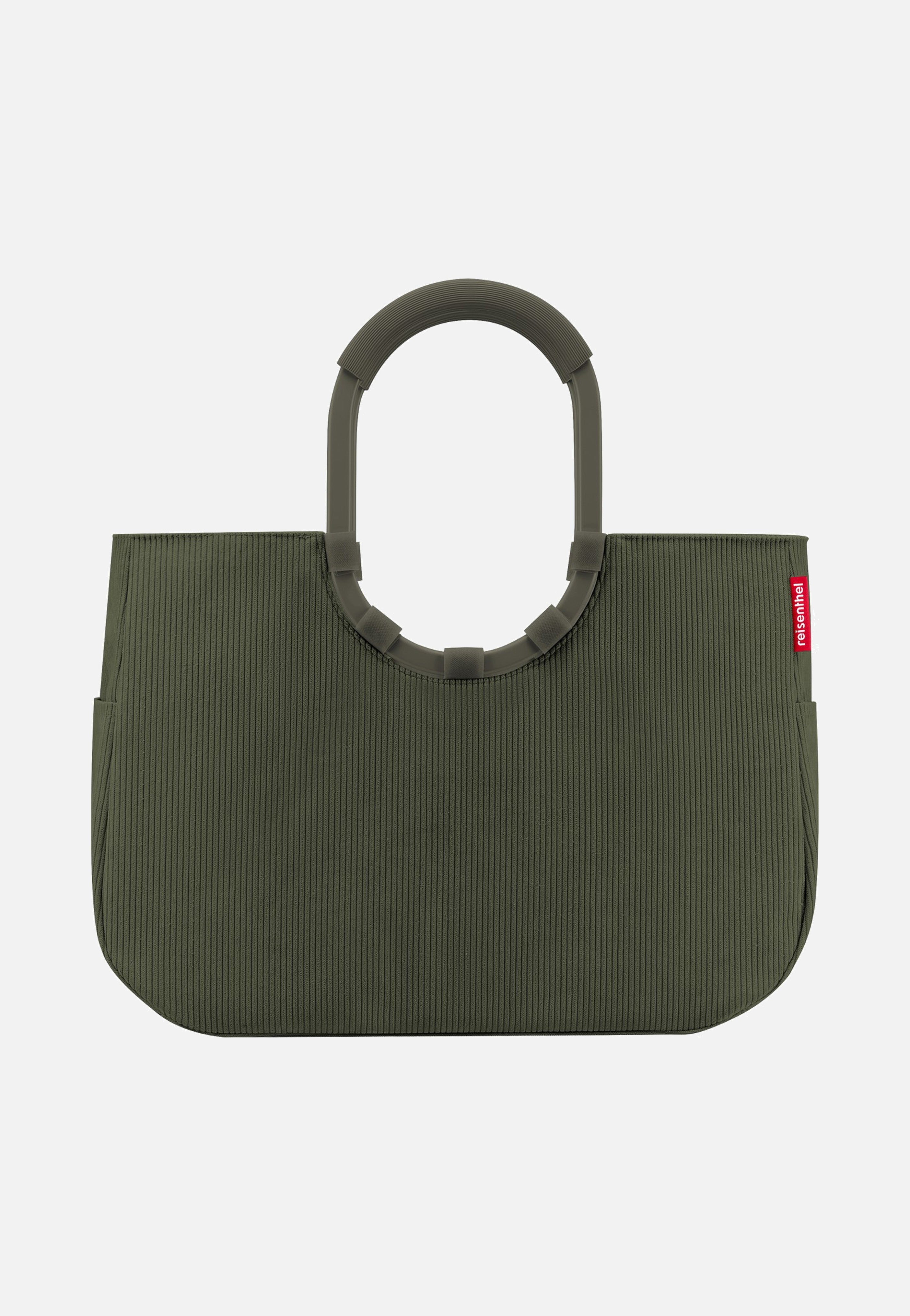 Loopshopper L Cord Dark Matcha - Einkaufskorb