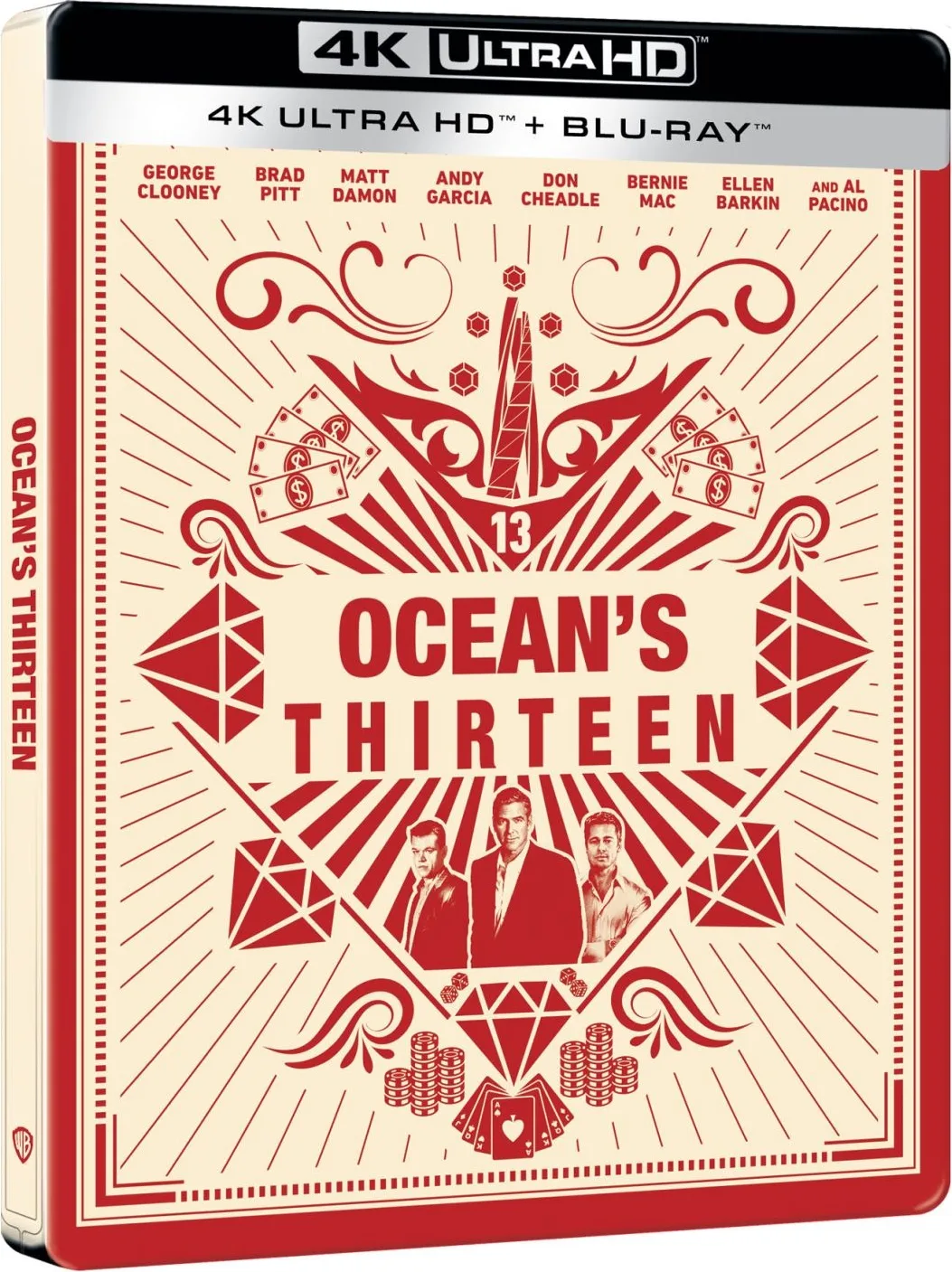Ocean's 13 Steelbook (Blu-ray UHD 4K   Blu-ray) Disques Blu-ray films